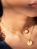 Monica Vinader gold pendant charm with beaded trim - British product