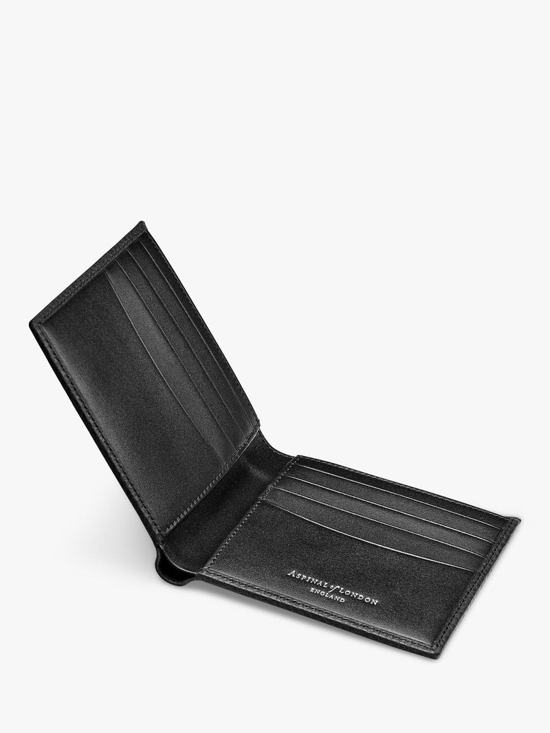 Aspinal of London Saffiano leather 8 card billfold wallet, UK version