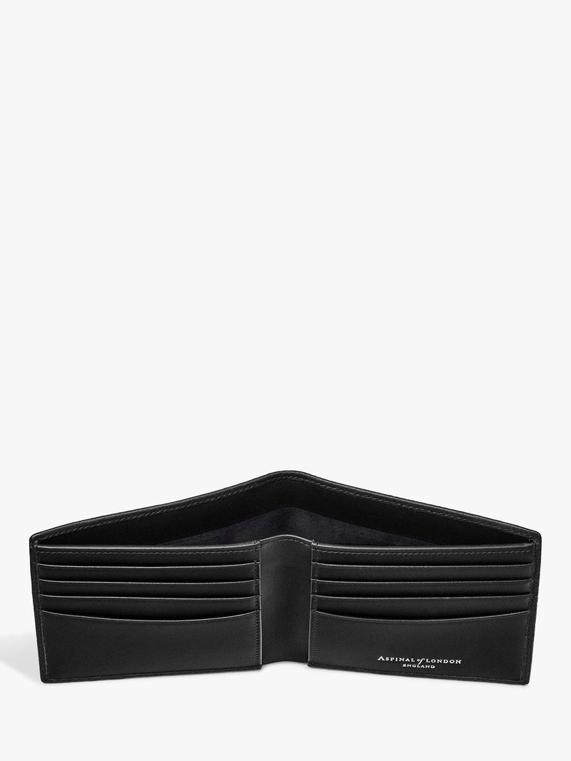 Aspinal of London Saffiano leather 8 card billfold wallet, UK version