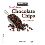 Costco UK Kirkland Signature Semi-Sweet Chocolate Chips Baking Ingredient 2.04kg- Buy online at McGrocer