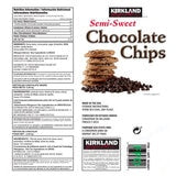 Kirkland Signature semi-sweet chocolate chips 2.04kg - British product