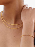 Monica Vinader gold corda fine chain bracelet - British product