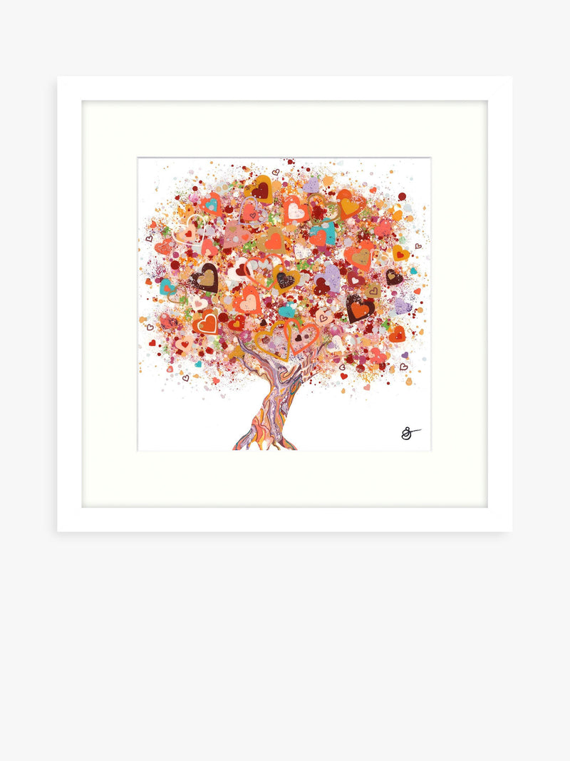 Sara Otter Sweet Dreams framed print with mount, 43.5cm square in pink and multi colours, UK version