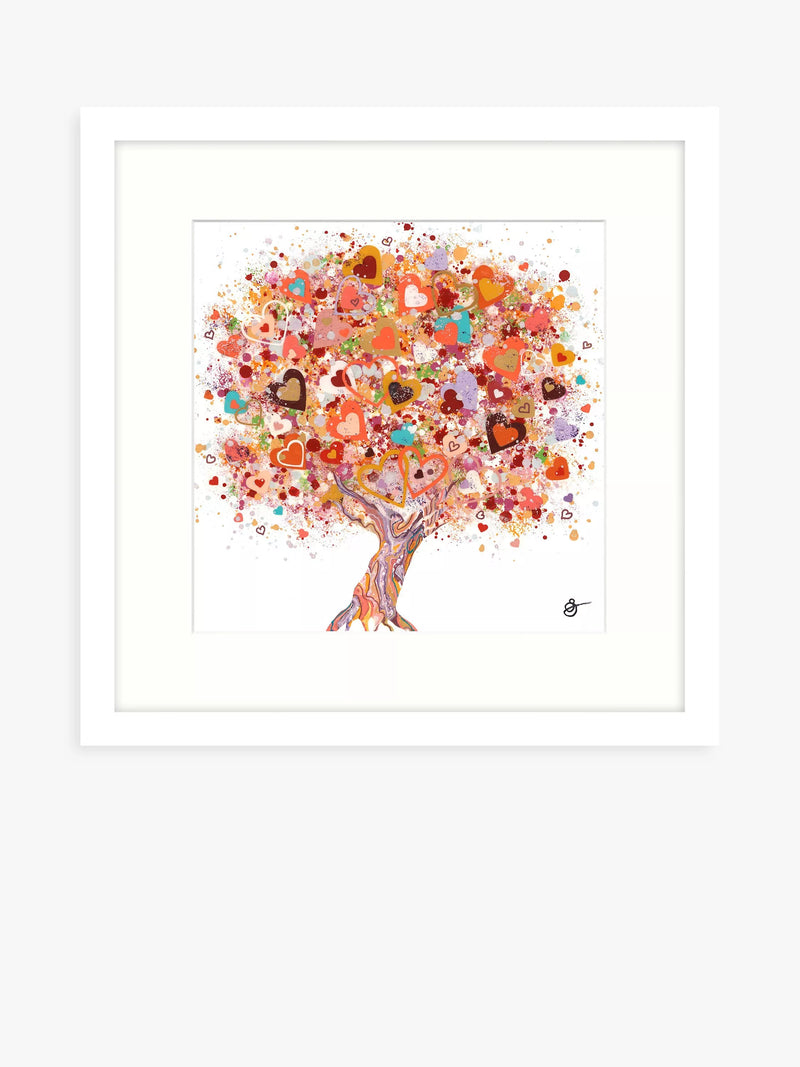 Sara Otter Sweet Dreams framed print with mount, 43.5cm square in pink and multi colours, UK version