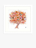 Sara Otter Sweet Dreams framed print with mount, 43.5cm square in pink and multi colours, UK version