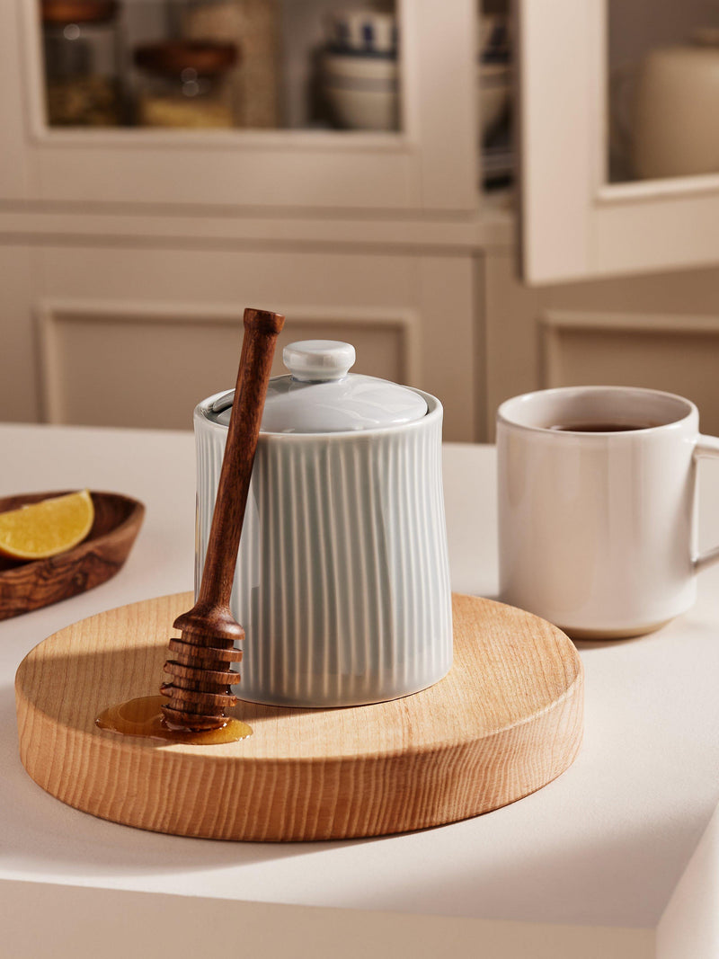 John Lewis Ceramic Pot Honey Drizzler Grey, imported from the UK