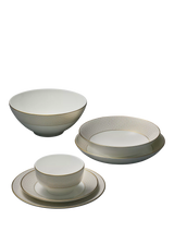 John Lewis Wedgwood Gio Gold Bone China Dinnerware Set, 4 Piece, White/Gold- Buy online at McGrocer