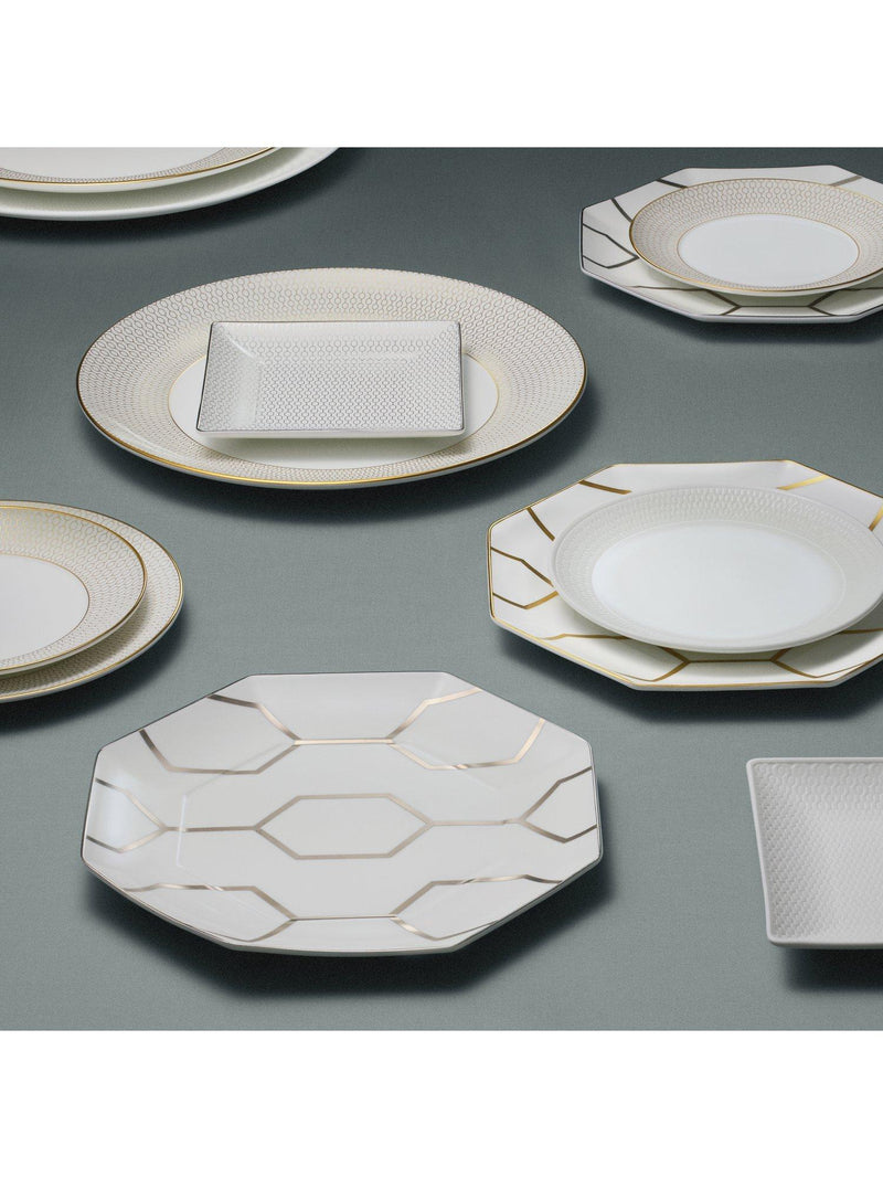 Wedgwood Gio Gold 4 piece dinnerware set white gold - British product