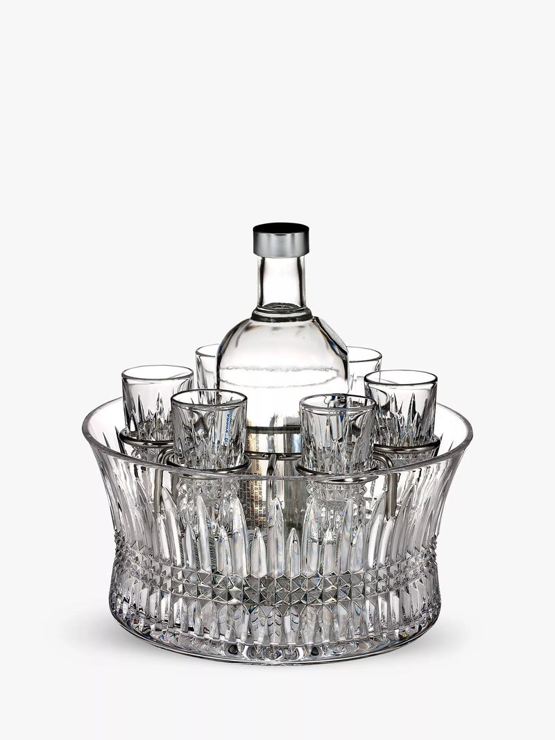 Waterford Lismore Diamond crystal vodka set 6 piece - British product