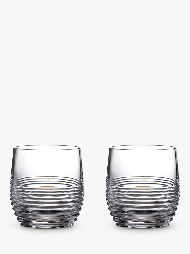 Waterford crystal glass tumblers set of 2 280ml cut-glass design (British brand)