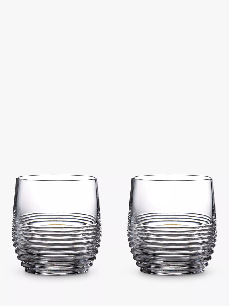 Waterford crystal glass tumblers set of 2 280ml cut-glass design (British brand)