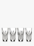 Waterford crystal Lismore diamond pattern shot glasses, set of 4 (British brand)