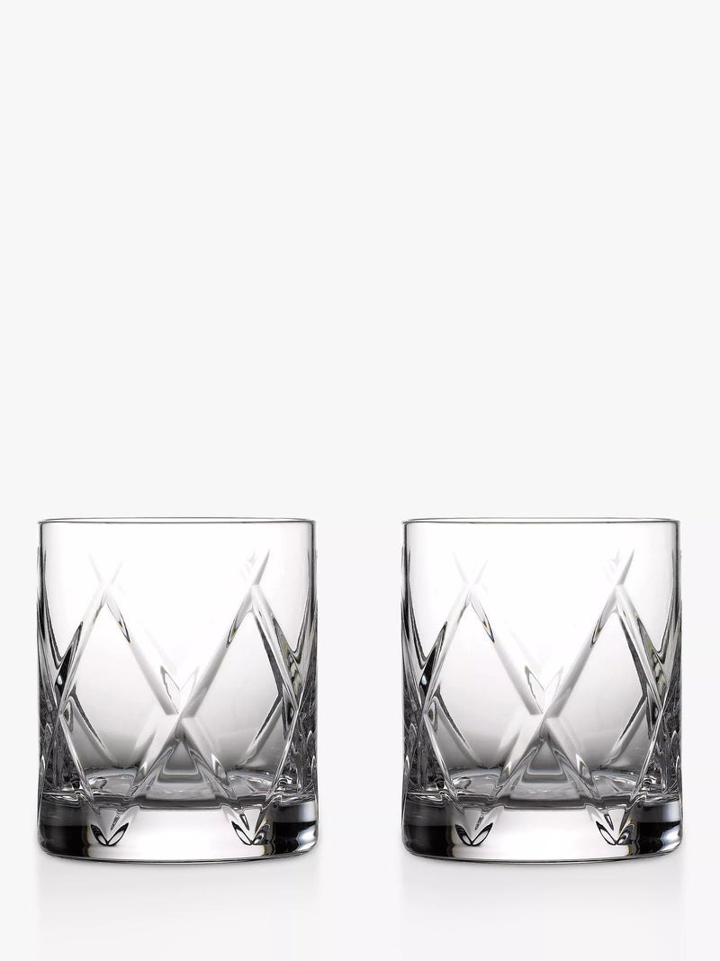 Waterford crystal cut glass Olann tumblers set of two 340ml clear (British brand)