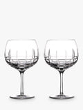 Waterford balloon gin glass set of 2 with Cluin cut pattern, 550ml (British brand)
