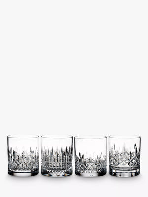 Crystal Cut Glass Tumblers, Set of 4, 350ml Capacity