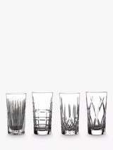 John Lewis Waterford Gin Journeys Cut Glass Pattern Highball Glasses, Set of 4, 450ml- Buy online at McGrocer