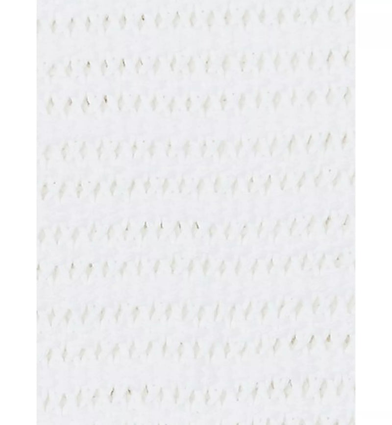 John Lewis Baby GOTS Organic Cotton Cellular Cotbed Blanket, 120 x 100cm - White