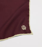 Dunhill mulberry silk cypher logo pocket square, UK version