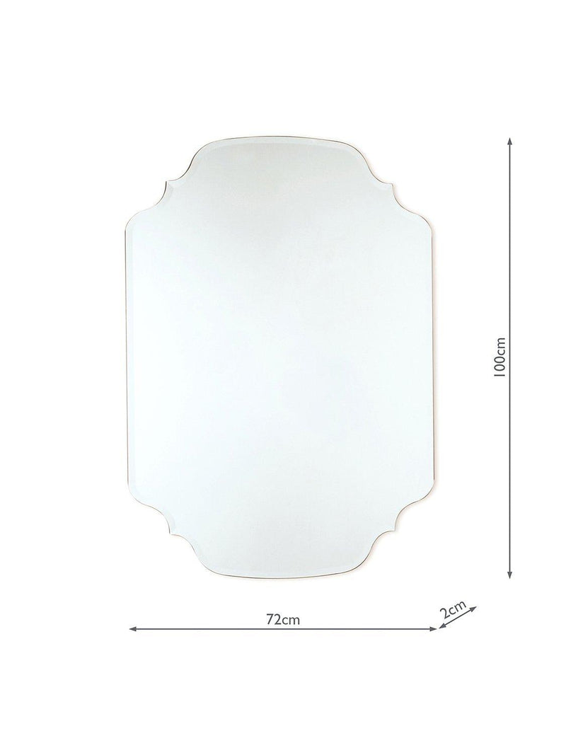 Laura Ashley Rochelle bevelled glass wall mirror 72x100cm (British brand)
