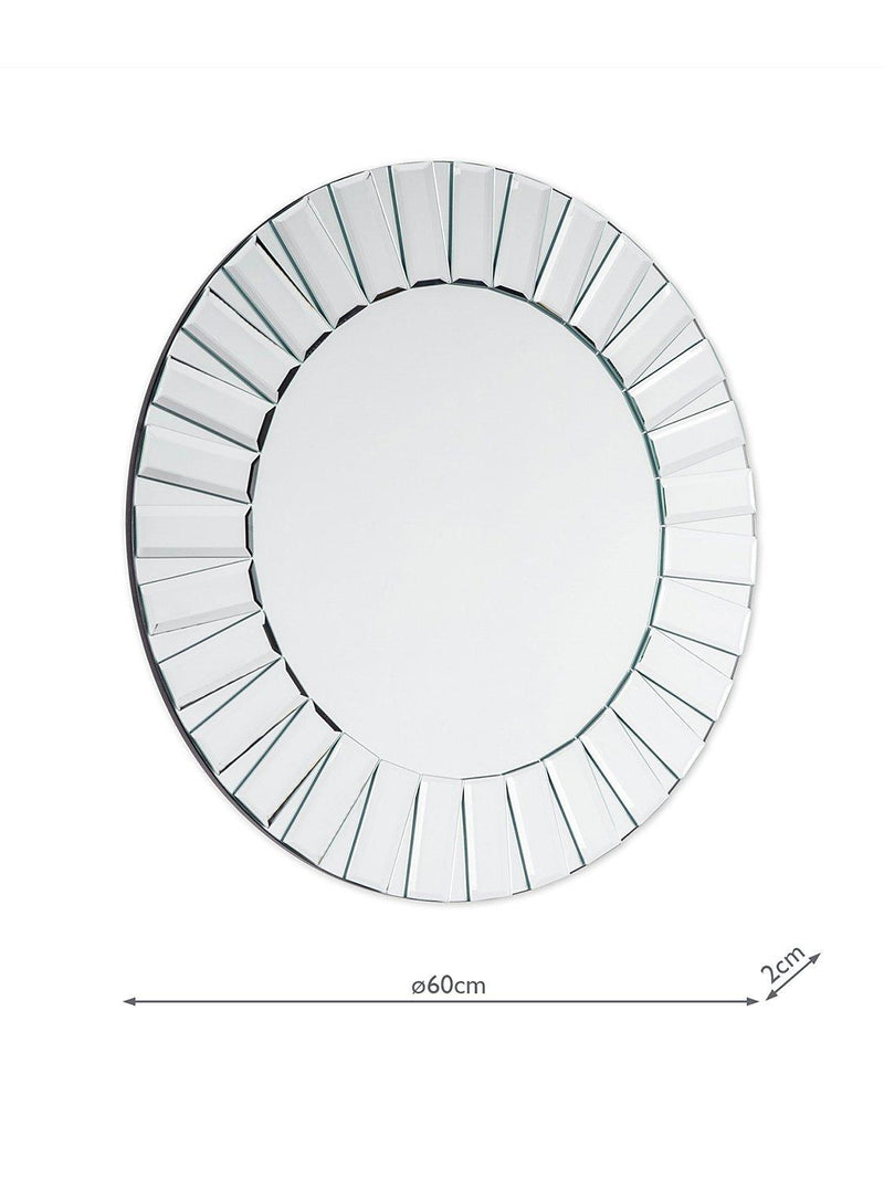 Laura Ashley round wall mirror bevelled glass 60cm (British brand)