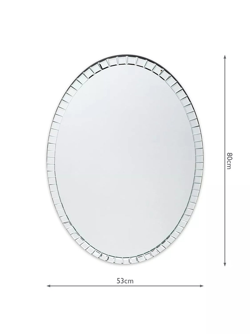 Laura Ashley oval glass wall mirror Clear 80 x 53cm, UK version
