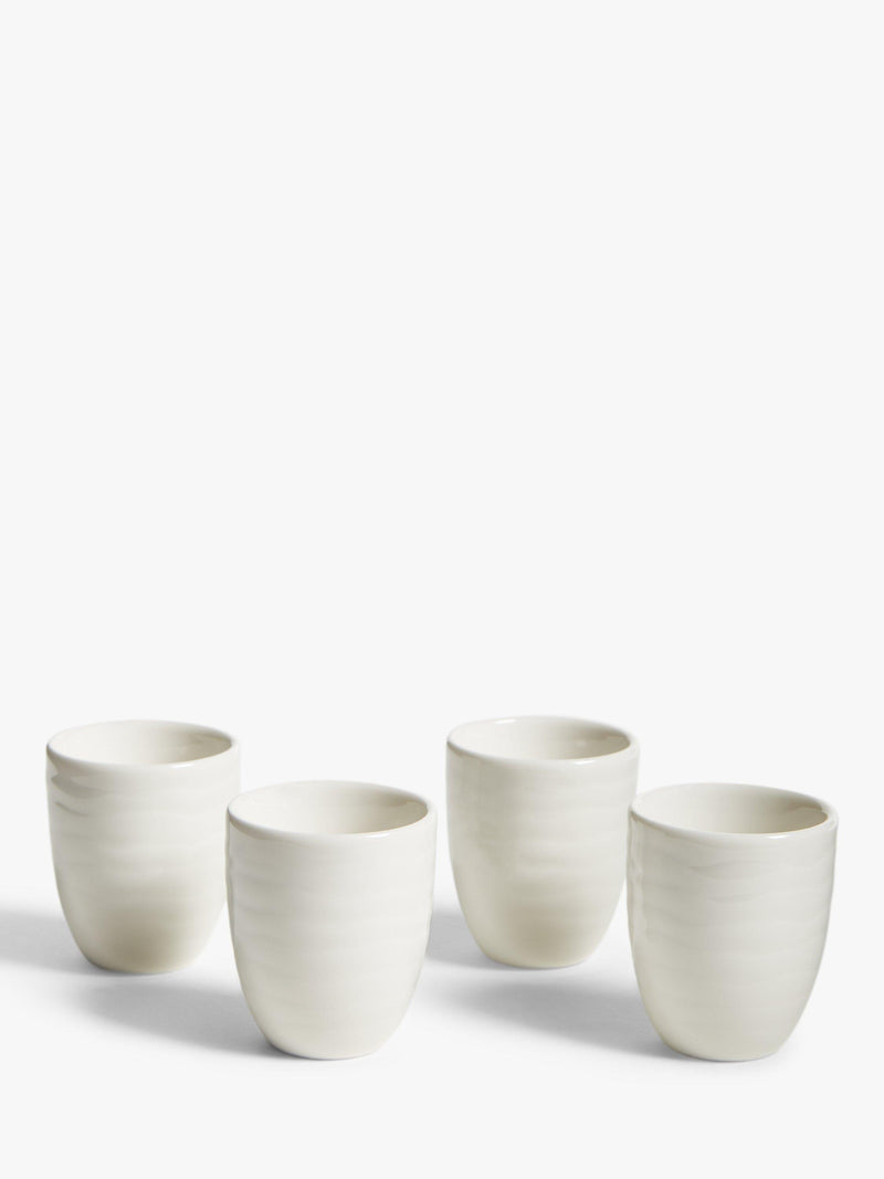 John Lewis white fine china egg cups set of four, UK version