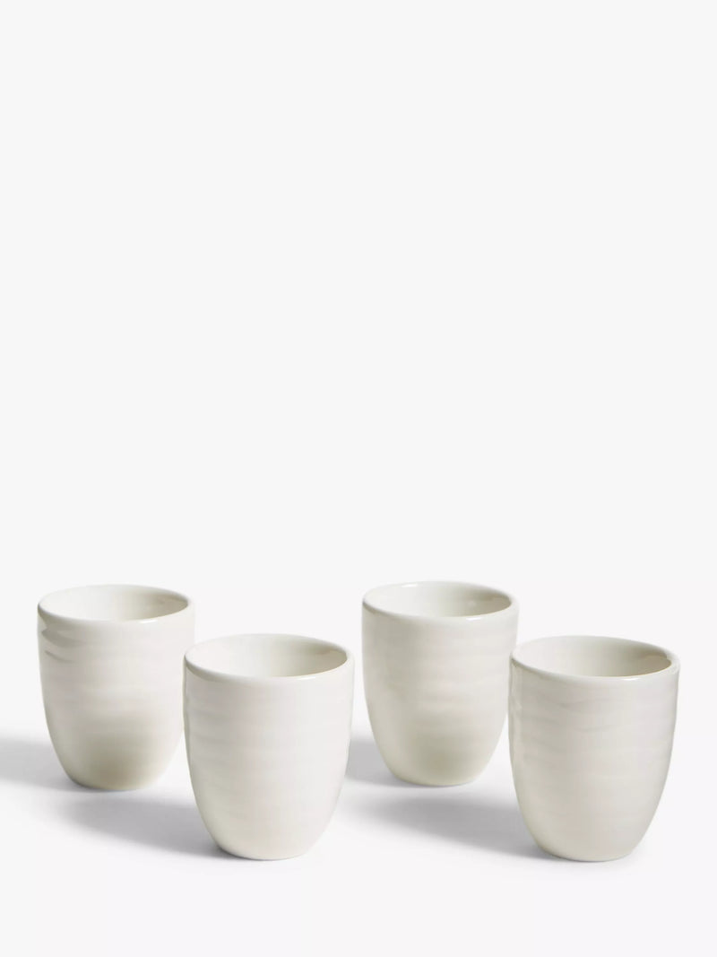 John Lewis white fine china egg cups set of four, UK version