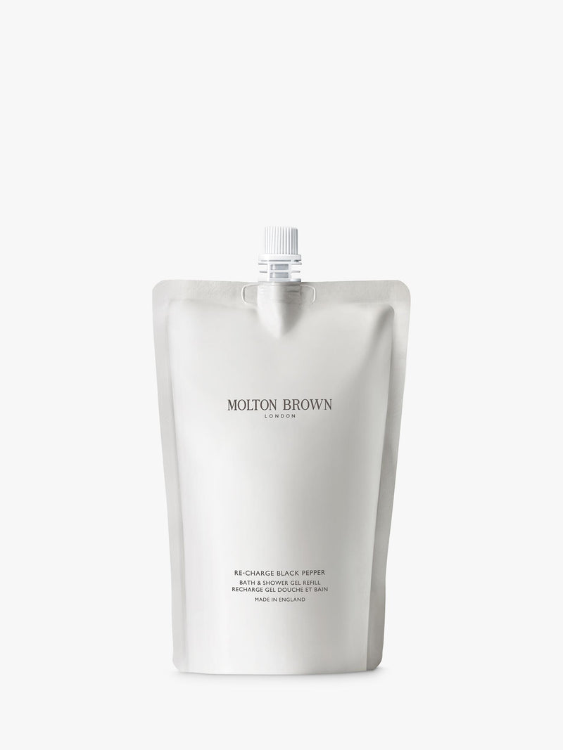 Molton Brown Re-charge Black Pepper Bath & Shower Gel Refill 400ml, imported from the UK