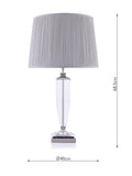 Laura Ashley crystal table lamp with silk shade, UK version