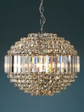 Laura Ashley ceiling light Vienna crystal globe polished chrome - British product