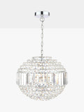 Laura Ashley ceiling light Vienna crystal globe polished chrome - British product