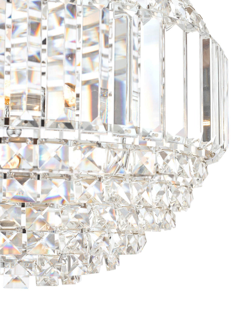 Laura Ashley ceiling light Vienna crystal globe polished chrome - British product