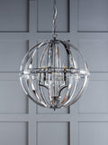 Laura Ashley crystal pendant light clear polished chrome, imported from the UK