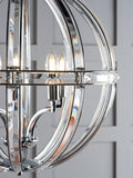Laura Ashley crystal pendant light clear polished chrome, imported from the UK
