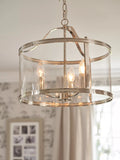 Laura Ashley Harrington 3 Arm Glass Ceiling Light Antique