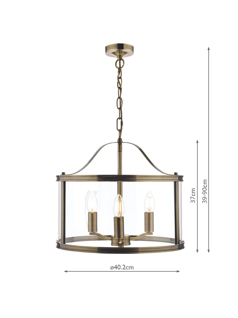 Laura Ashley three-arm glass ceiling light - British product