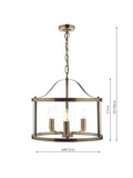 Laura Ashley three-arm glass ceiling light - British product