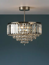 John Lewis Laura Ashley Vienna Crystal Semi Flush Ceiling Light- Buy online at McGrocer