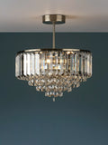 Laura Ashley Vienna Crystal semi flush ceiling light, UK version