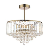 Laura Ashley Vienna Crystal semi flush ceiling light, UK version