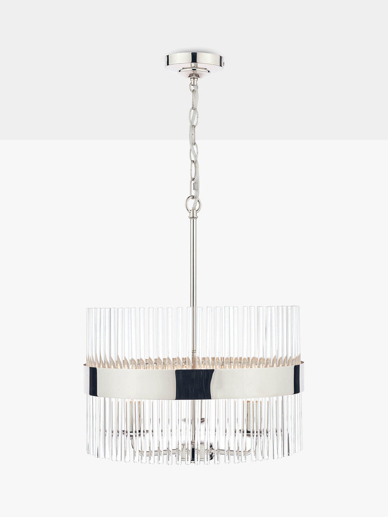 Laura Ashley Alexa ceiling light clear polished nickel (British brand)