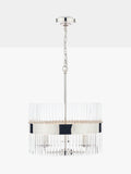 Laura Ashley Alexa ceiling light clear polished nickel (British brand)