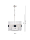 Laura Ashley Alexa ceiling light clear polished nickel (British brand)