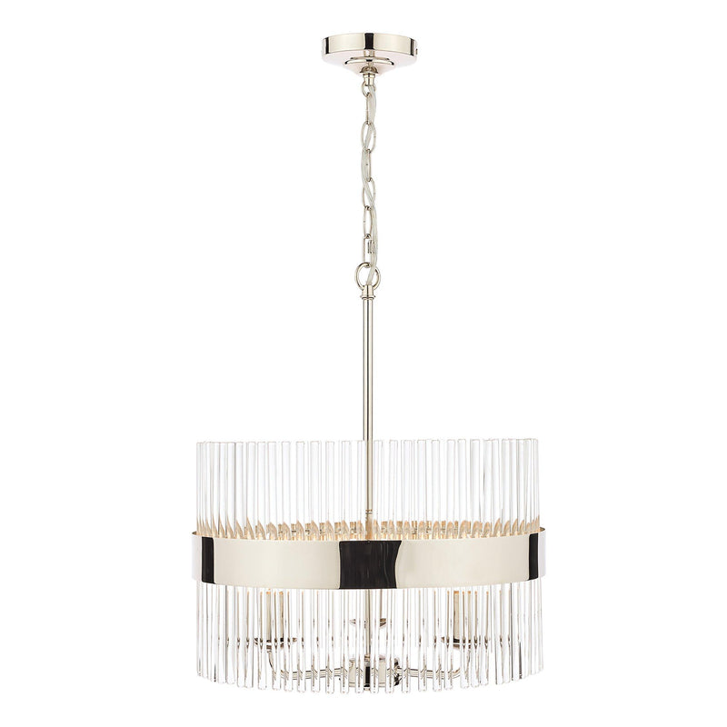 Laura Ashley Alexa ceiling light clear polished nickel (British brand)