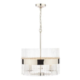 Laura Ashley Alexa ceiling light clear polished nickel (British brand)