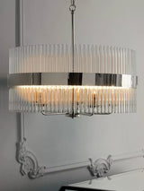 John Lewis Laura Ashley Alexa Grand Ceiling Light Clear/Polished Nickel- Buy online at McGrocer