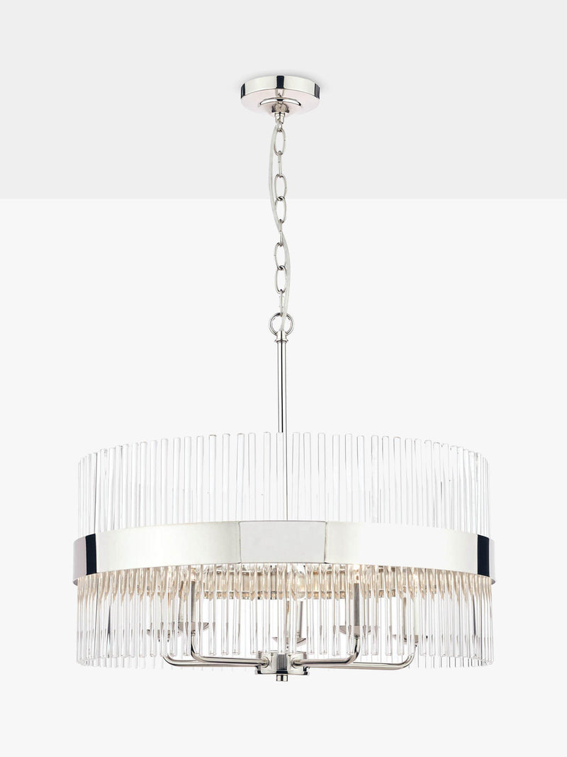 Laura Ashley ceiling light clear polished nickel, UK version