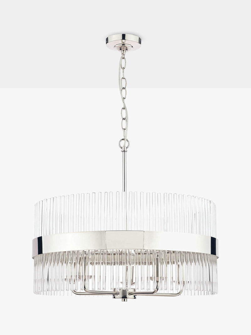 Laura Ashley ceiling light clear polished nickel, UK version