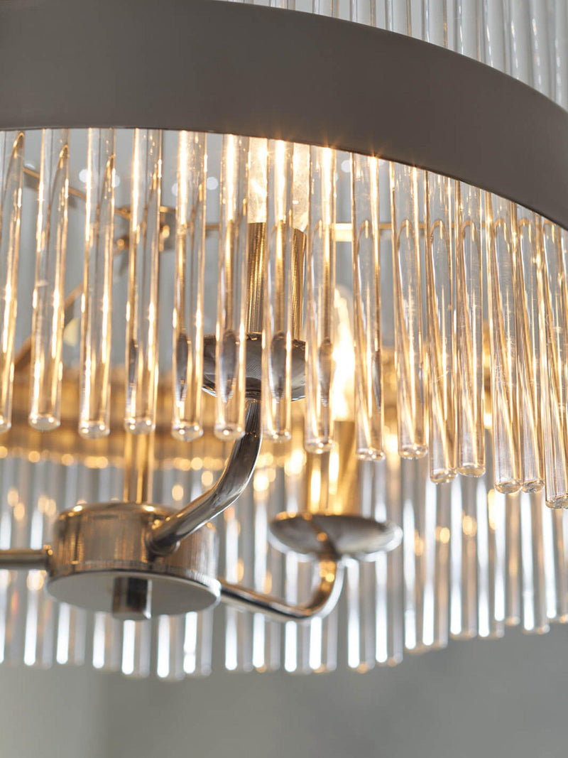 Laura Ashley ceiling light clear polished nickel, UK version