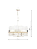 Laura Ashley ceiling light clear polished nickel, UK version